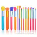 Novas escovas de maquiagem coloridas sem escova de maquiagem do logotipo
